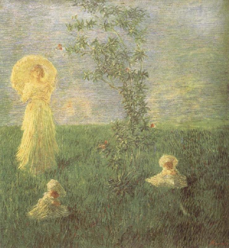 Gaetano previati In the Meadow oil painting image